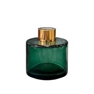 Runder Duftdiffusor Grün Glanz 100 ml – Gold