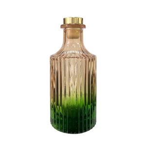 Geriffelter Duftdiffusor – Orange-Grün OMBRE 200 ml – Gold