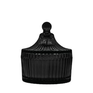 K10 002 Schwarz Glanz – Glasbehälter mit Deckel