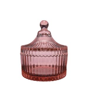 K10 002 Rosa – Glasbehälter mit Deckel
