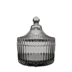 K10 002 Rauchschwarz – Glasbehälter mit Deckel