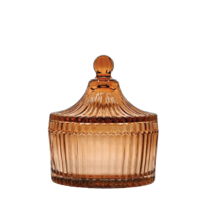 K10 002 Bernstein – Glasbehälter mit Deckel