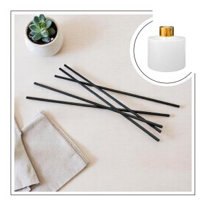 Lange Diffusorstäbchen aus Faser Schwarz –28 cm