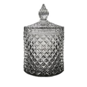 K10 001 Rauchschwarz Transparent – Glasbehälter mit Deckel