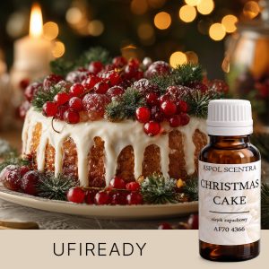 Weihnachtskuchen, verziert mit bunten Dekorationen, darunter Zuckersternen.