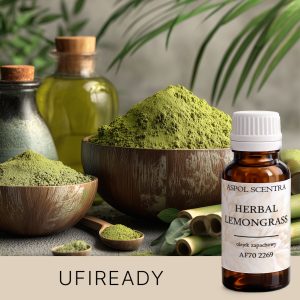 Modell einer mit Kräutern gefüllten Schale, daneben ein Löffel, der natürliche Zutaten präsentiert.